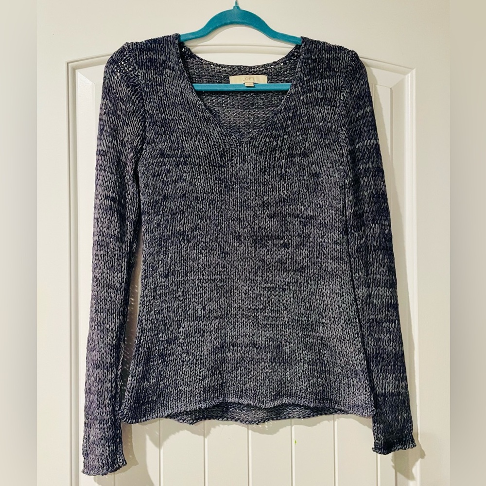 Ann Taylor Loft Knit Blue Sweater